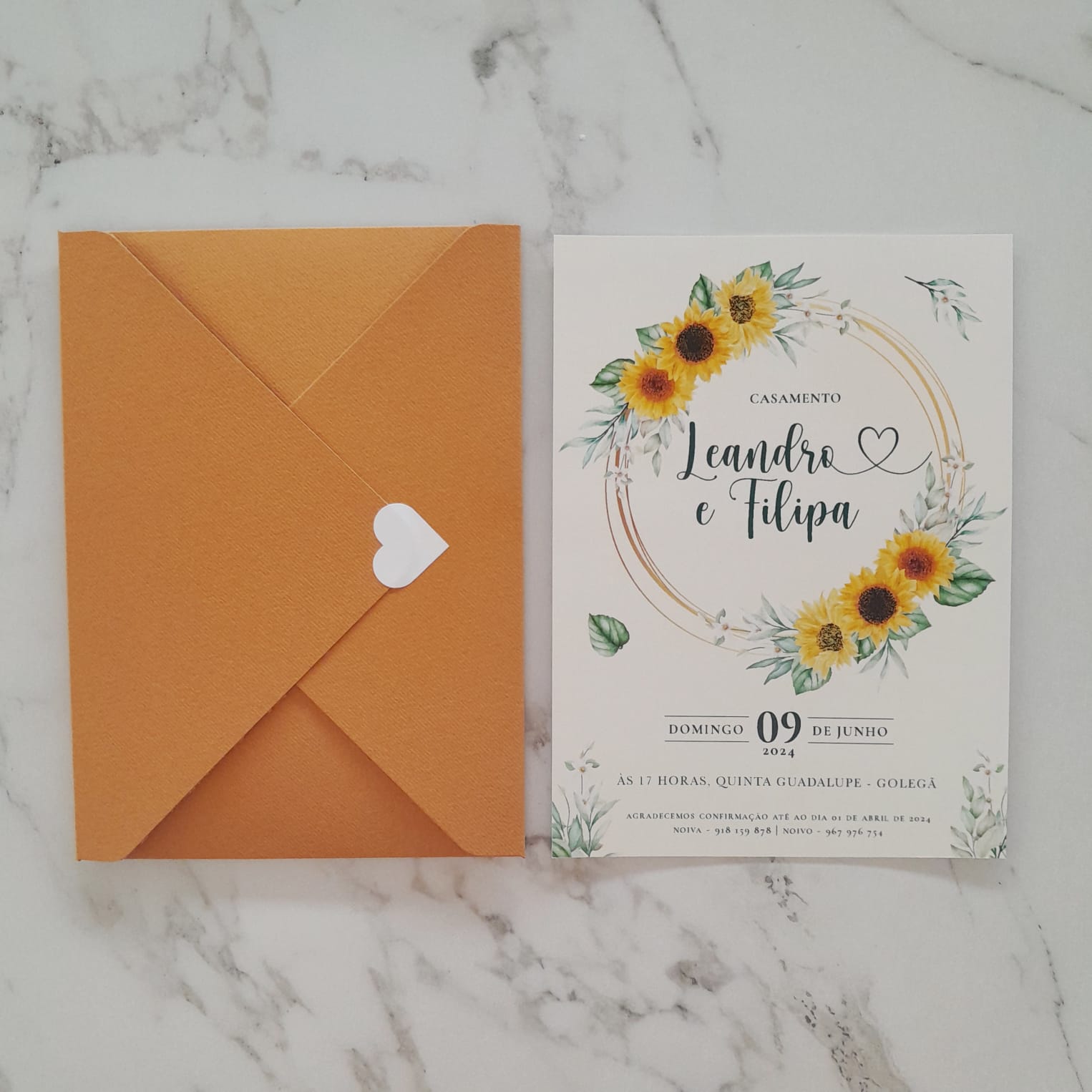Convite Casamento Clássico Envelope Texturado | Personalizado