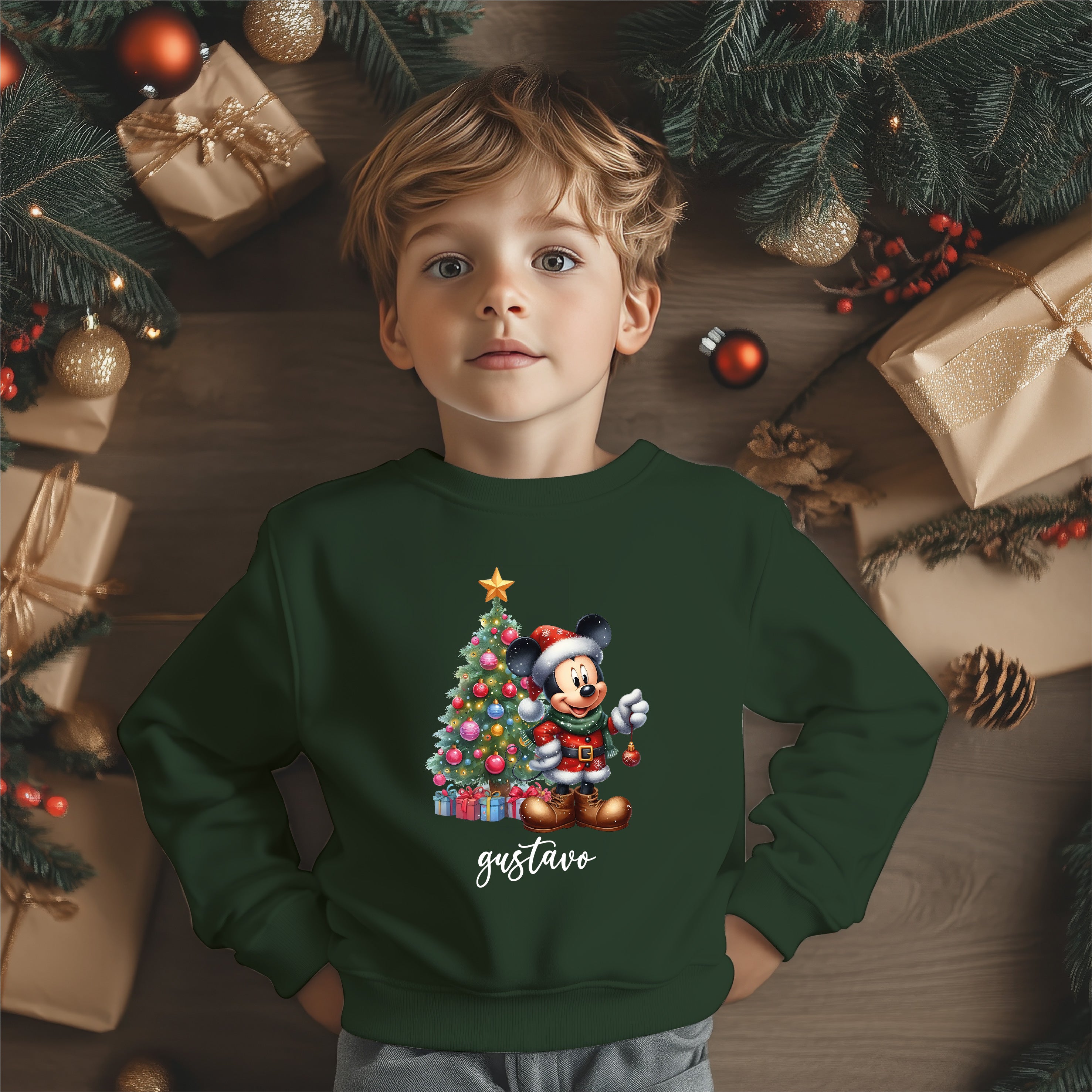 Camisola Natal Mickey personalizada - Personagem Disney Natal - D-Arte Portugal
