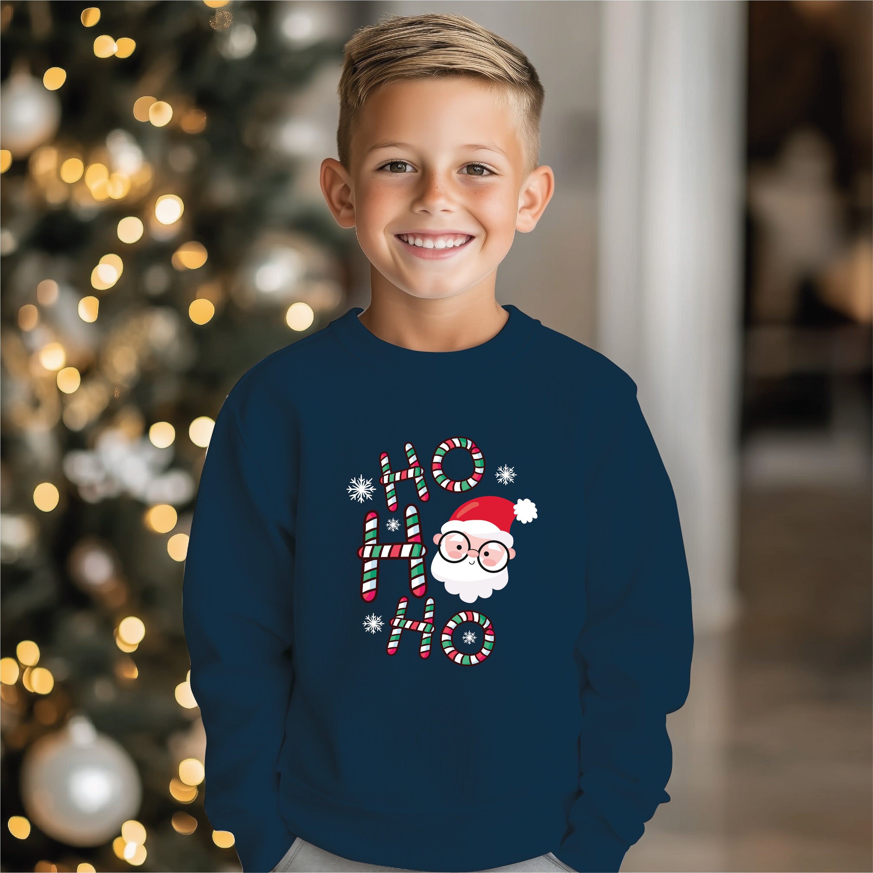 Camisola Natal Pai Natal HoHoHo personalizada azul - Clássico festivo - D-Arte
