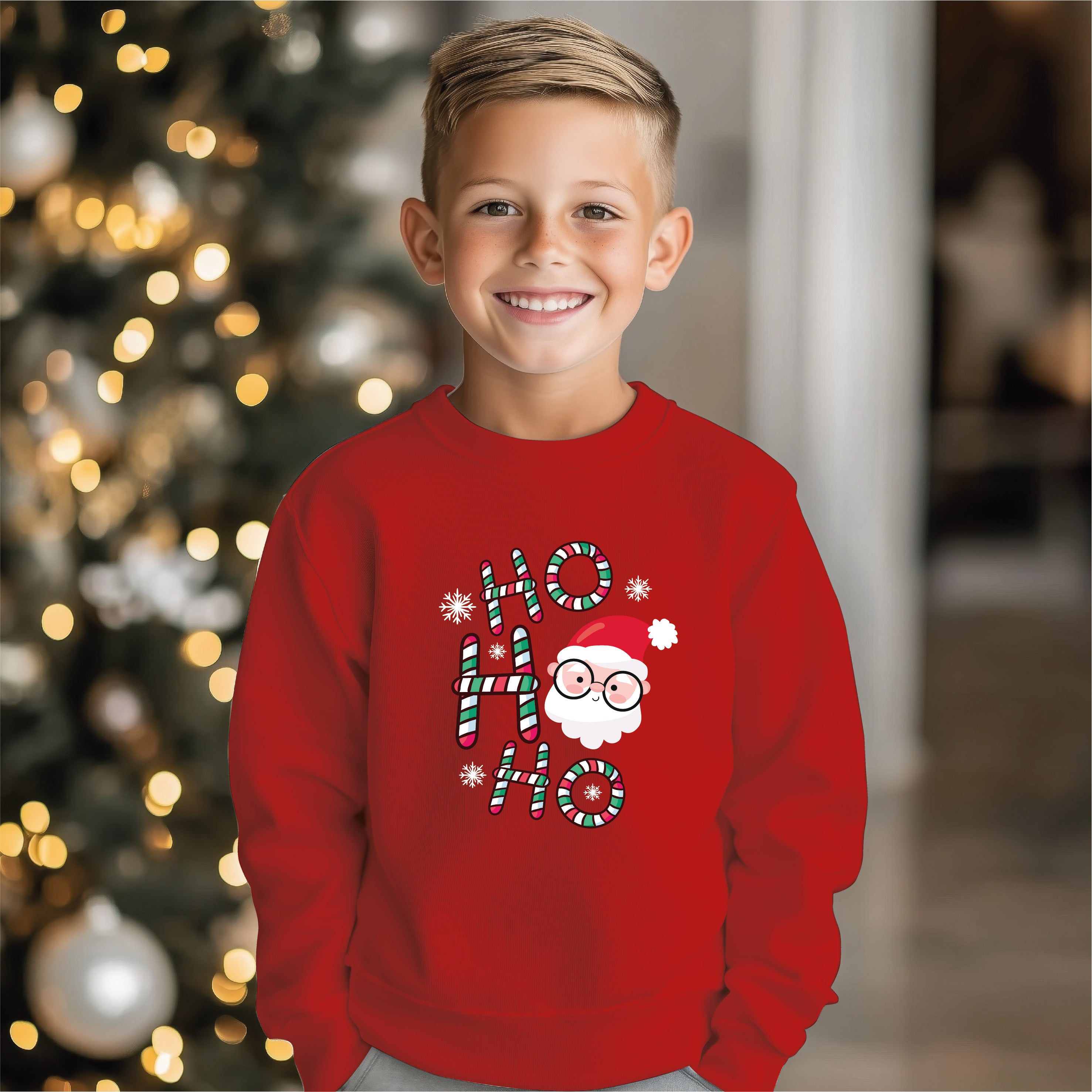 Camisola Natal Pai Natal HoHoHo personalizada vermelho - Clássico festivo - D-Arte
