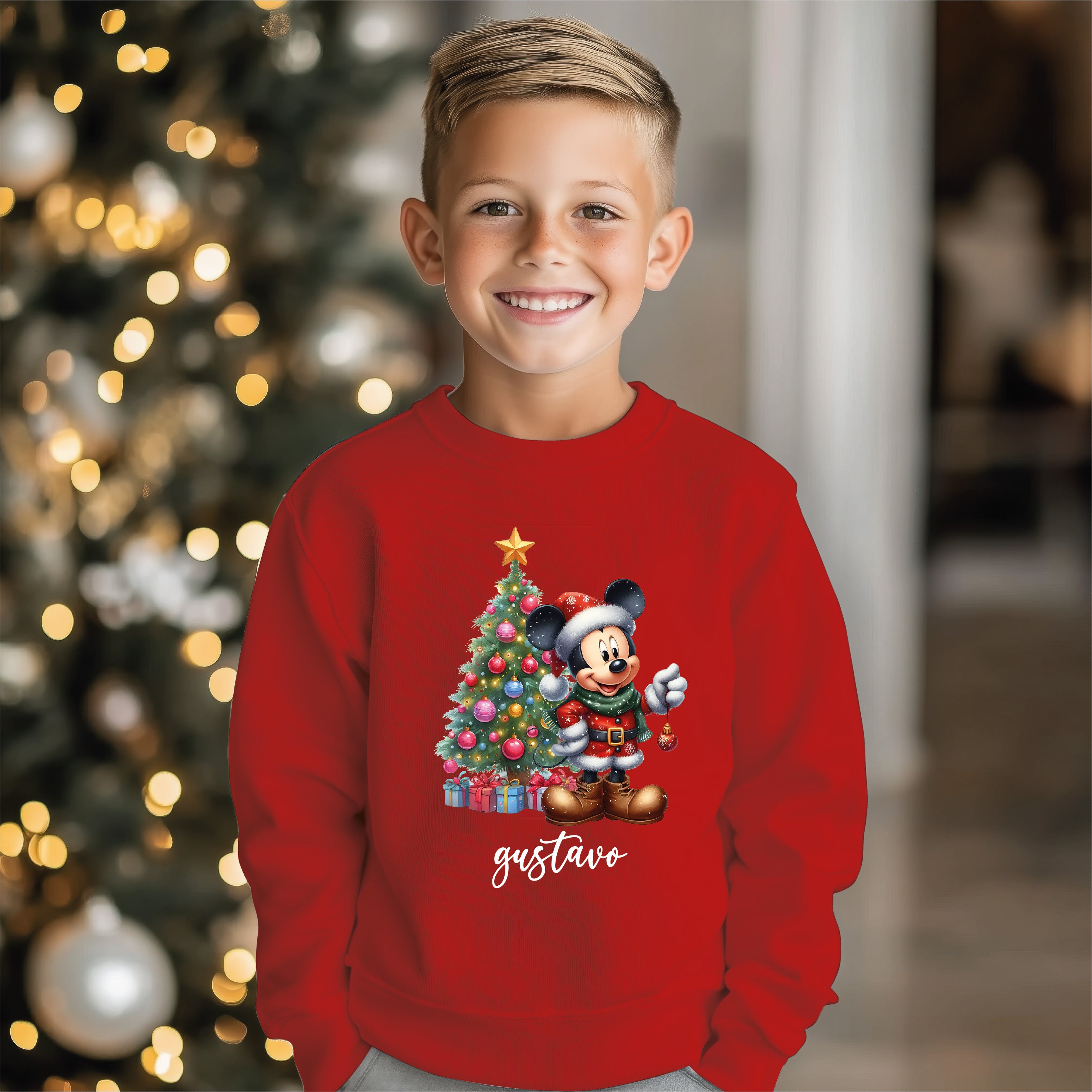 Camisola Natal Mickey personalizada - Personagem Disney Natal - D-Arte Portugal