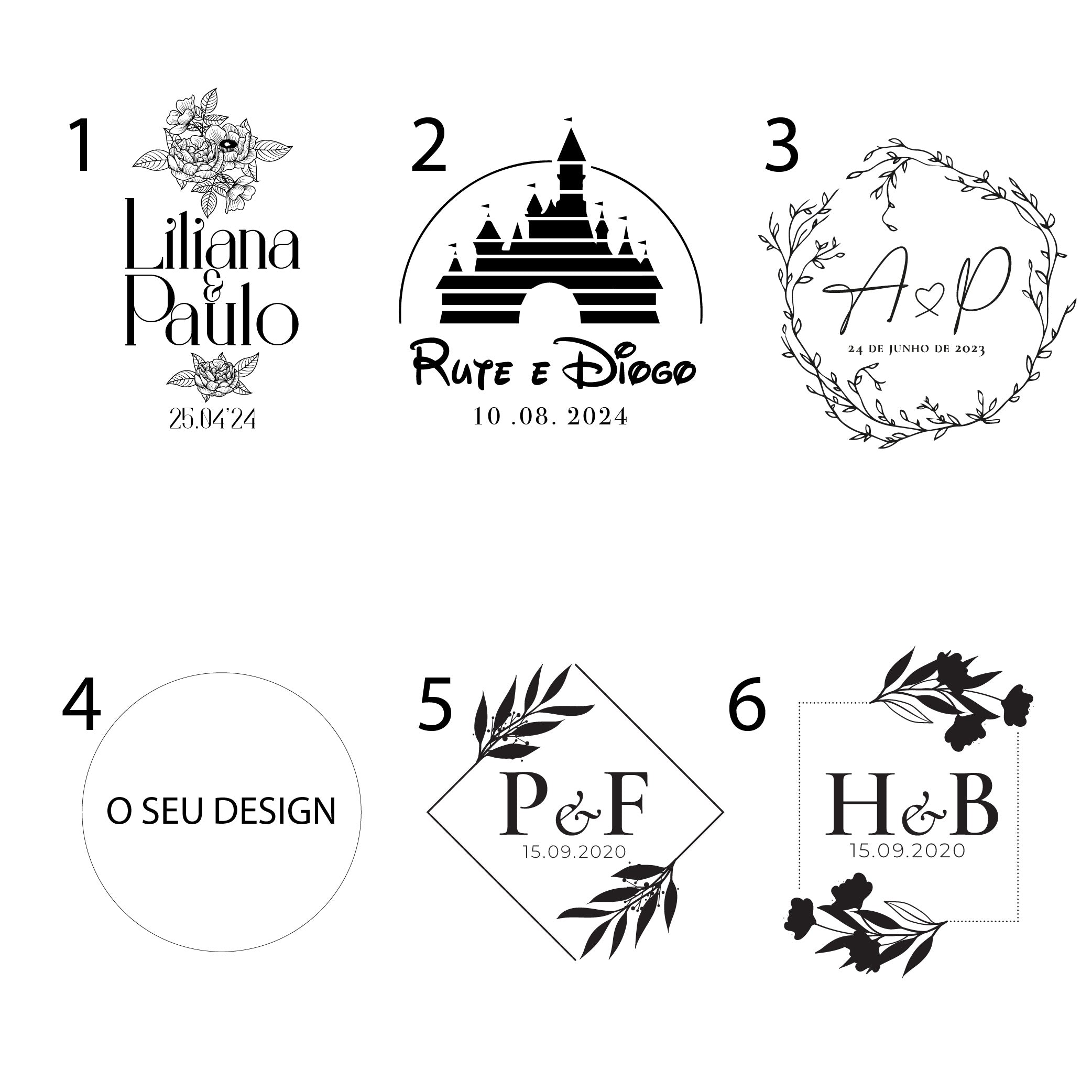 Opções canecas metal personalizadas - Vários designs gravação laser disponíveis